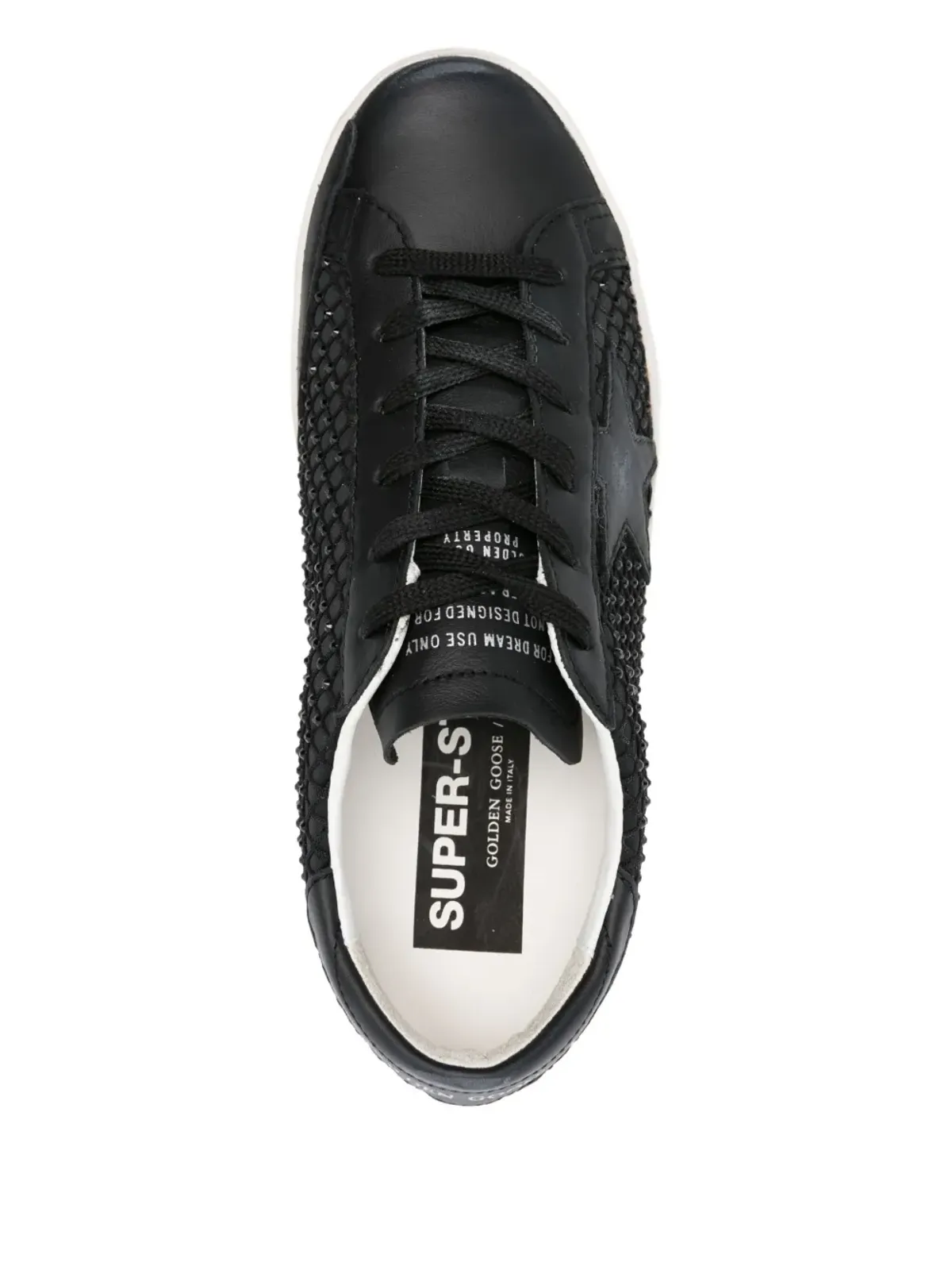 Golden Goose スーパースター ビーズ付きカーフレザー トレーナー - ブラック - 画像4