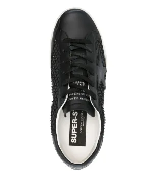 Golden Goose スーパースター ビーズ付きカーフレザー トレーナー - ブラック - サムネイル4