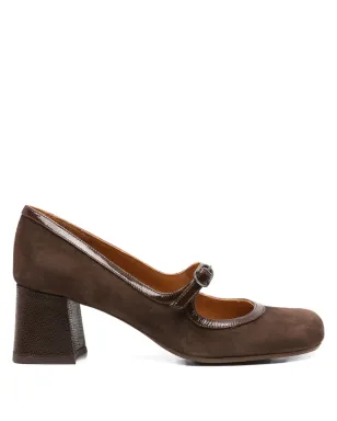 Chie Mihara ブロックヒールバックルパンプス - Brown - サムネイル1