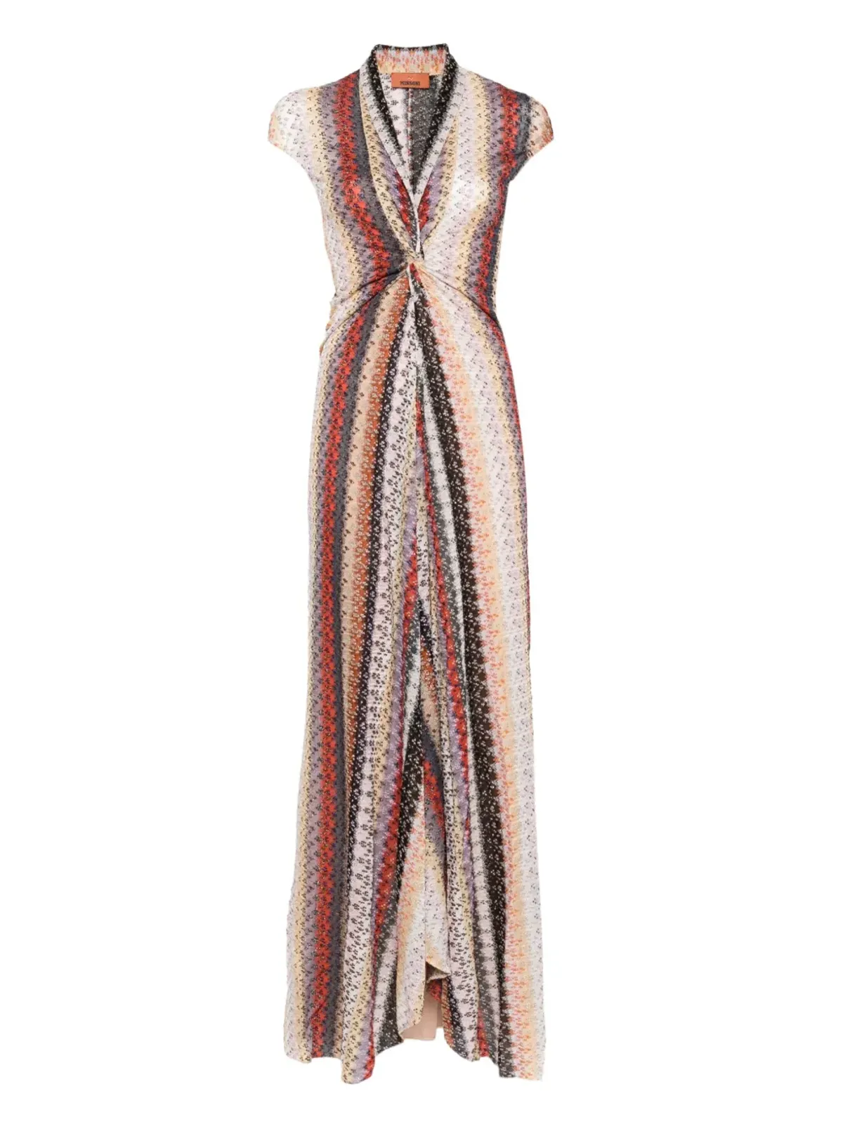 Missoni マルチカラー ストライプニット マキシドレス - 画像1