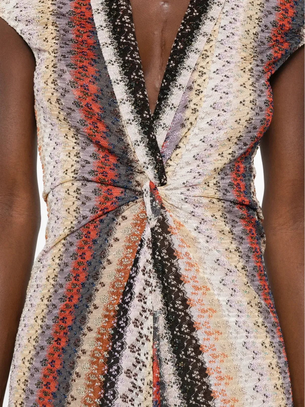 Missoni マルチカラー ストライプニット マキシドレス - 画像5