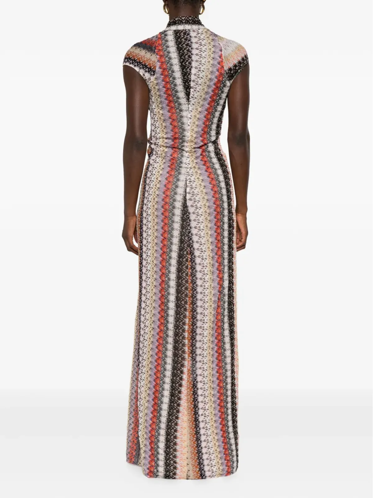 Missoni マルチカラー ストライプニット マキシドレス - 画像4