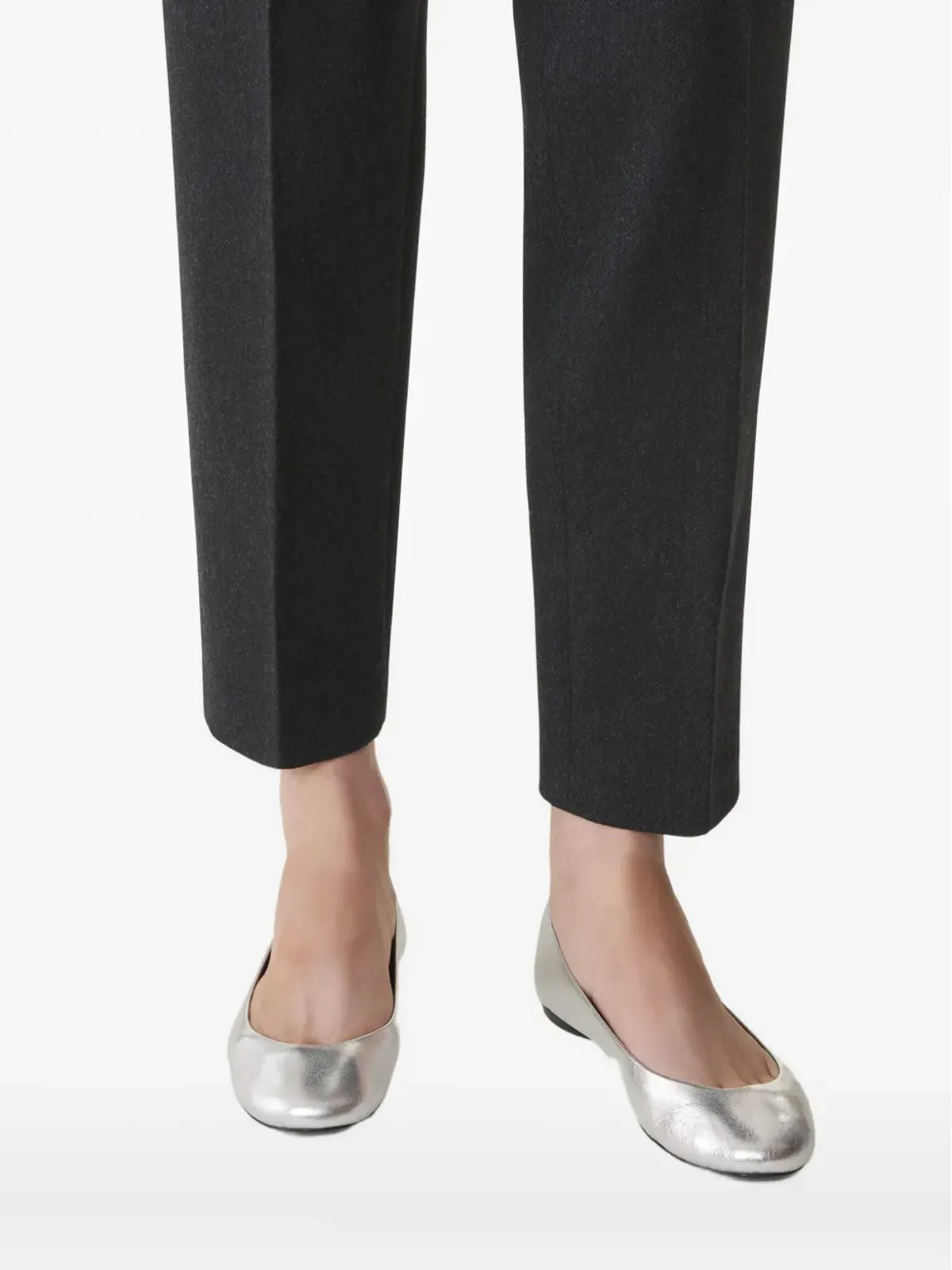 Lanvin バレエフラット メタリック仕上げレザー - White - 画像4