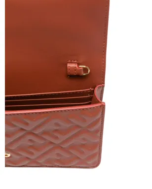 FENDI バゲット ロゴプレート キルティング クラッチバッグ レッド - サムネイル5