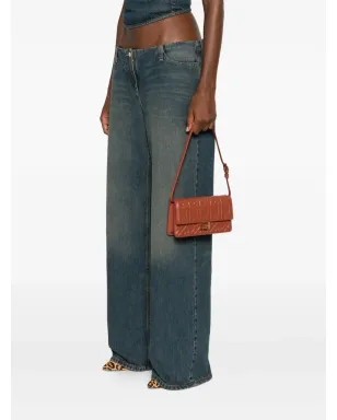 FENDI バゲット ロゴプレート キルティング クラッチバッグ レッド - サムネイル2