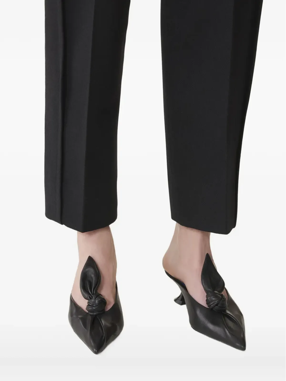 Lanvin ノット付きポインテッドトゥミュール - 画像5