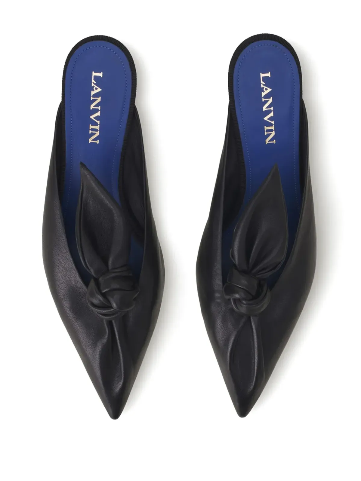 Lanvin ノット付きポインテッドトゥミュール - 画像3