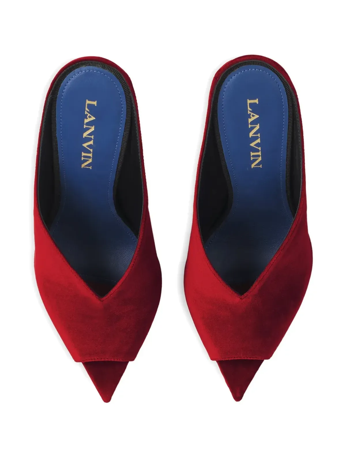 Lanvin ミッドナイトステップ 彫刻ヒール ピープトゥ ミュール - 画像3