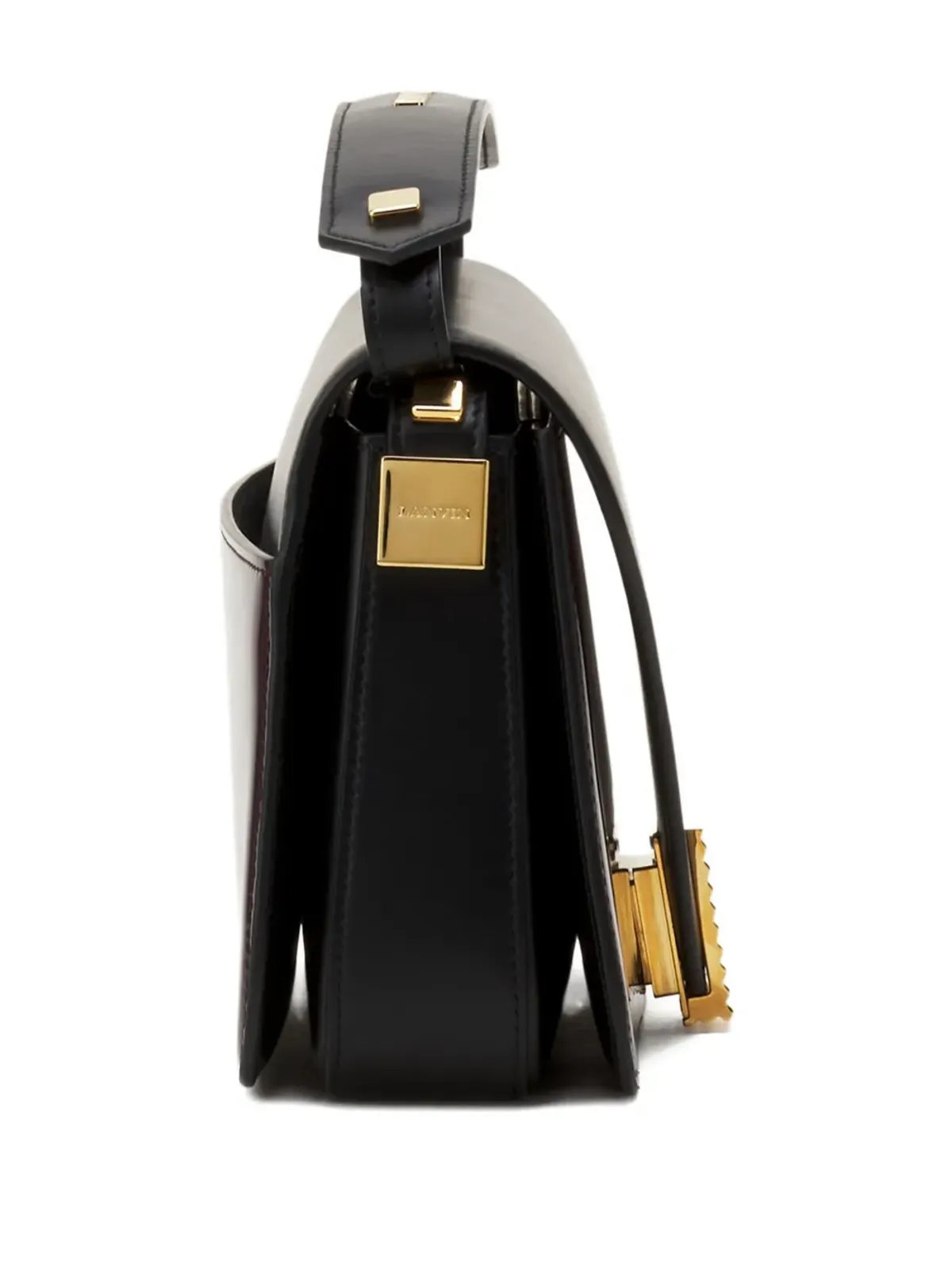 Lanvin コンチェルト アルページュ フラップ前面 レザー クロスボディバッグ - 画像5