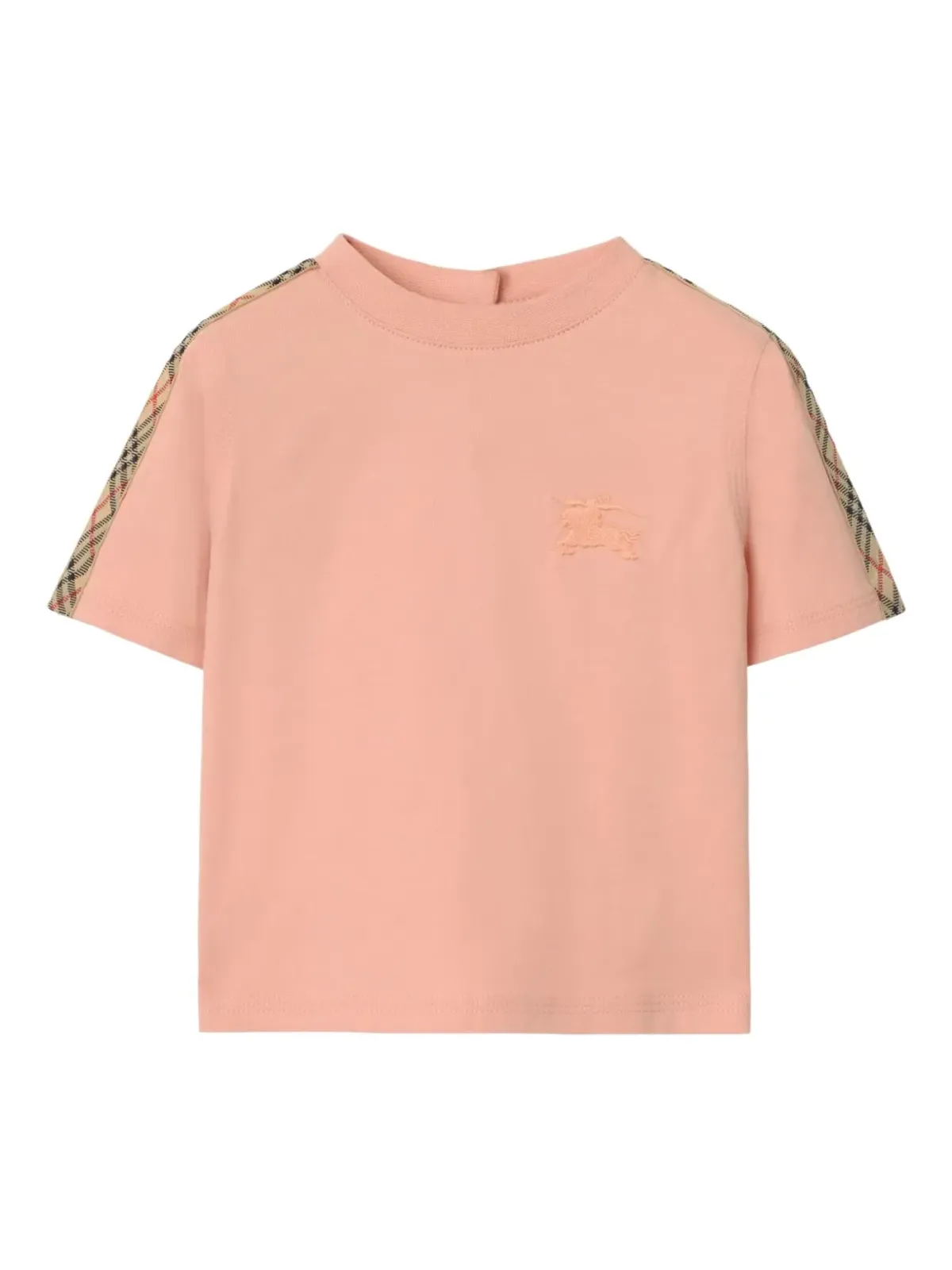 Burberry Kids チェックトリム刺繍入りTシャツ - 画像2