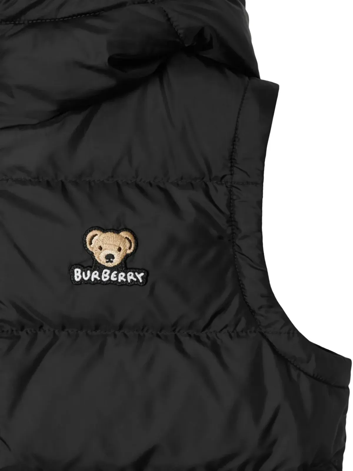Burberry Kids フード付きダウンベスト - 画像3