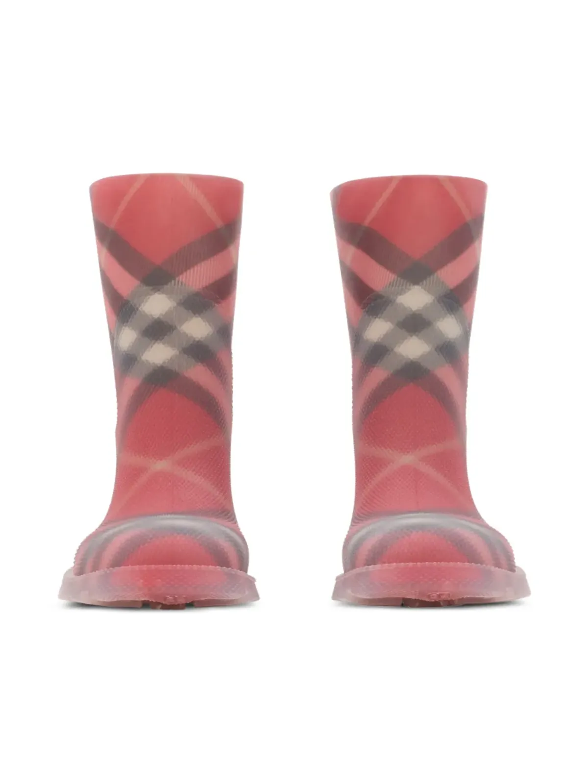 Burberry Kids Marsh check rain boots - POPPY - 画像2