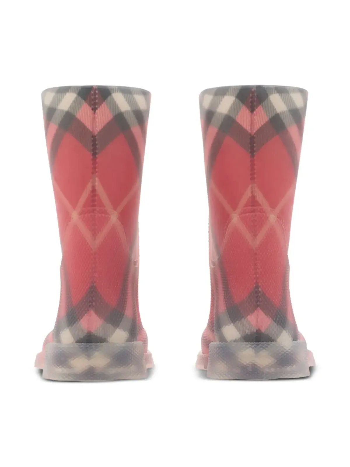 Burberry Kids Marsh check rain boots - POPPY - 画像3