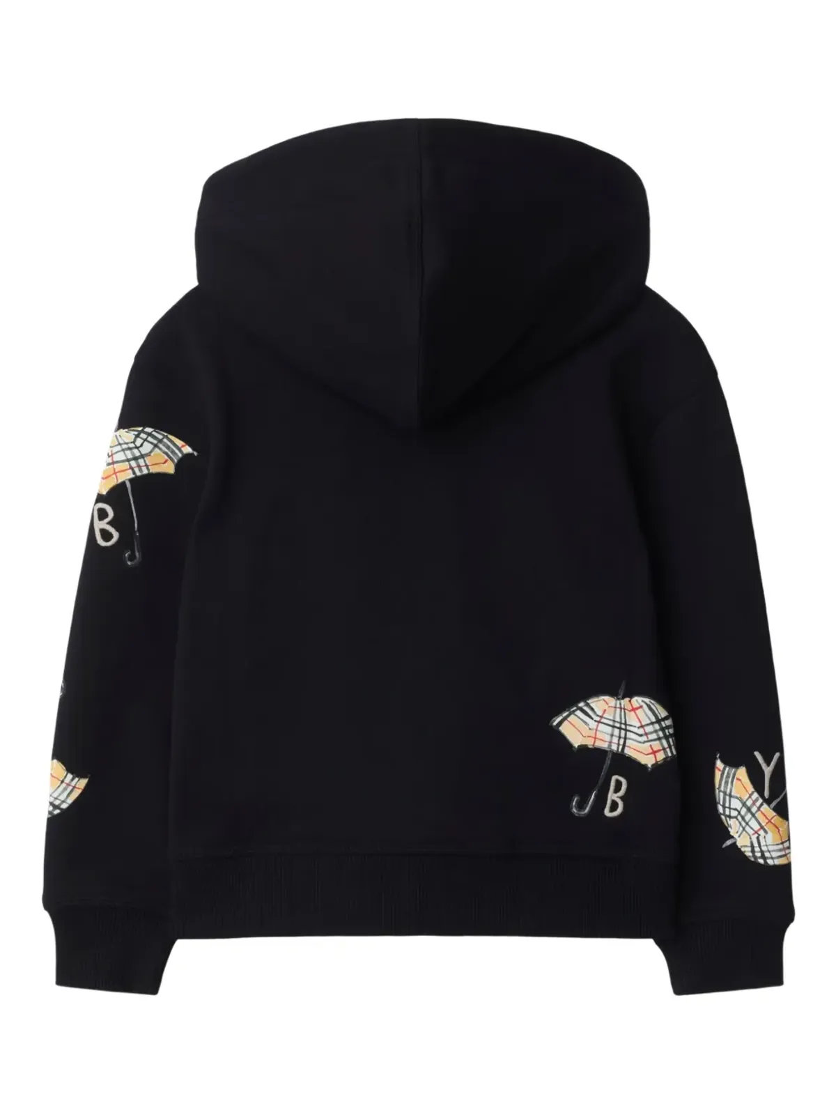 Burberry Kids umbrella-motif zip hoodie - Black - 画像2