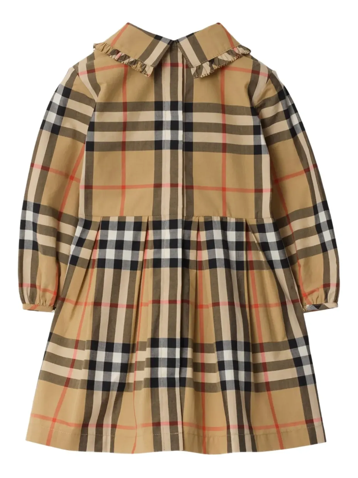 Burberry Kids チェック柄スモック入りカジュアルドレス - 画像2