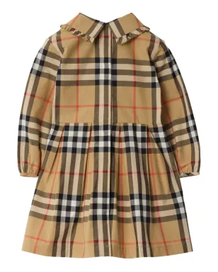 Burberry Kids チェック柄スモック入りカジュアルドレス - サムネイル2