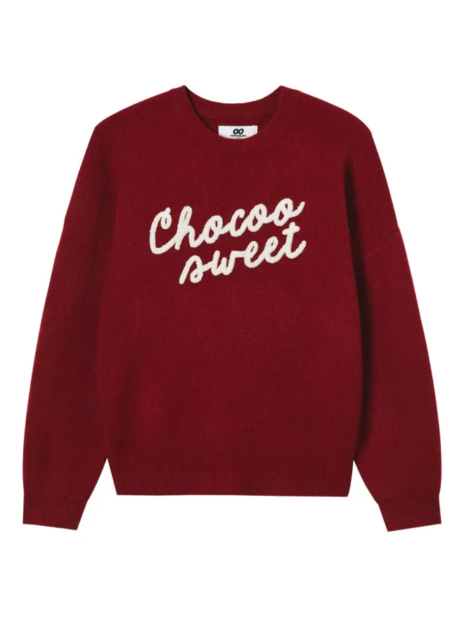 CHOCOOLATE CHOCOOLATE ロゴ刺繍クルーネックセーターの商品画像