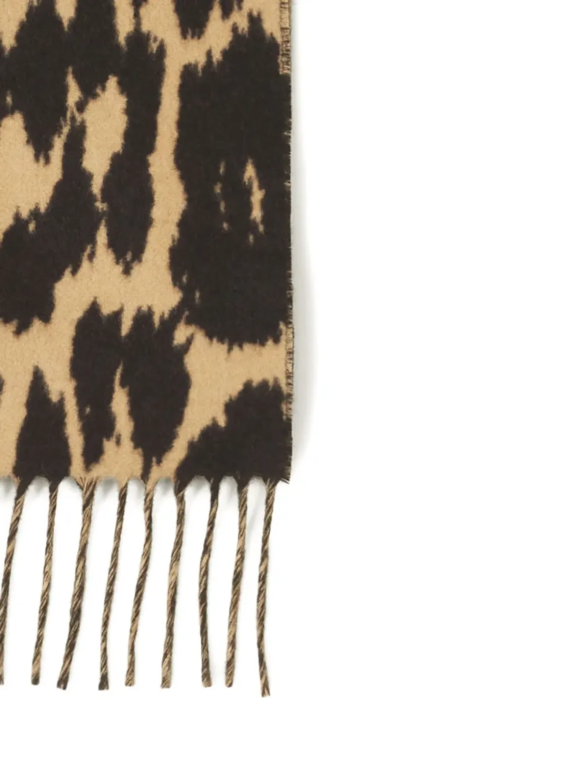 Lanvin ヒョウ柄フリンジスカーフ - 画像2