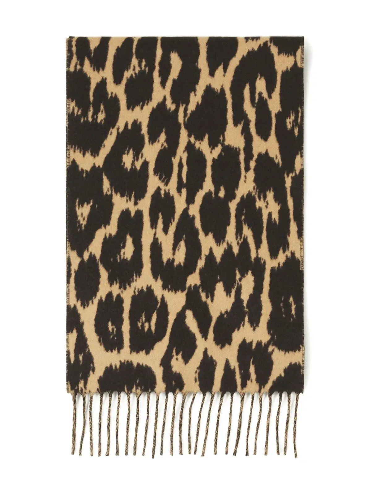 Lanvin ヒョウ柄フリンジスカーフ - 画像4