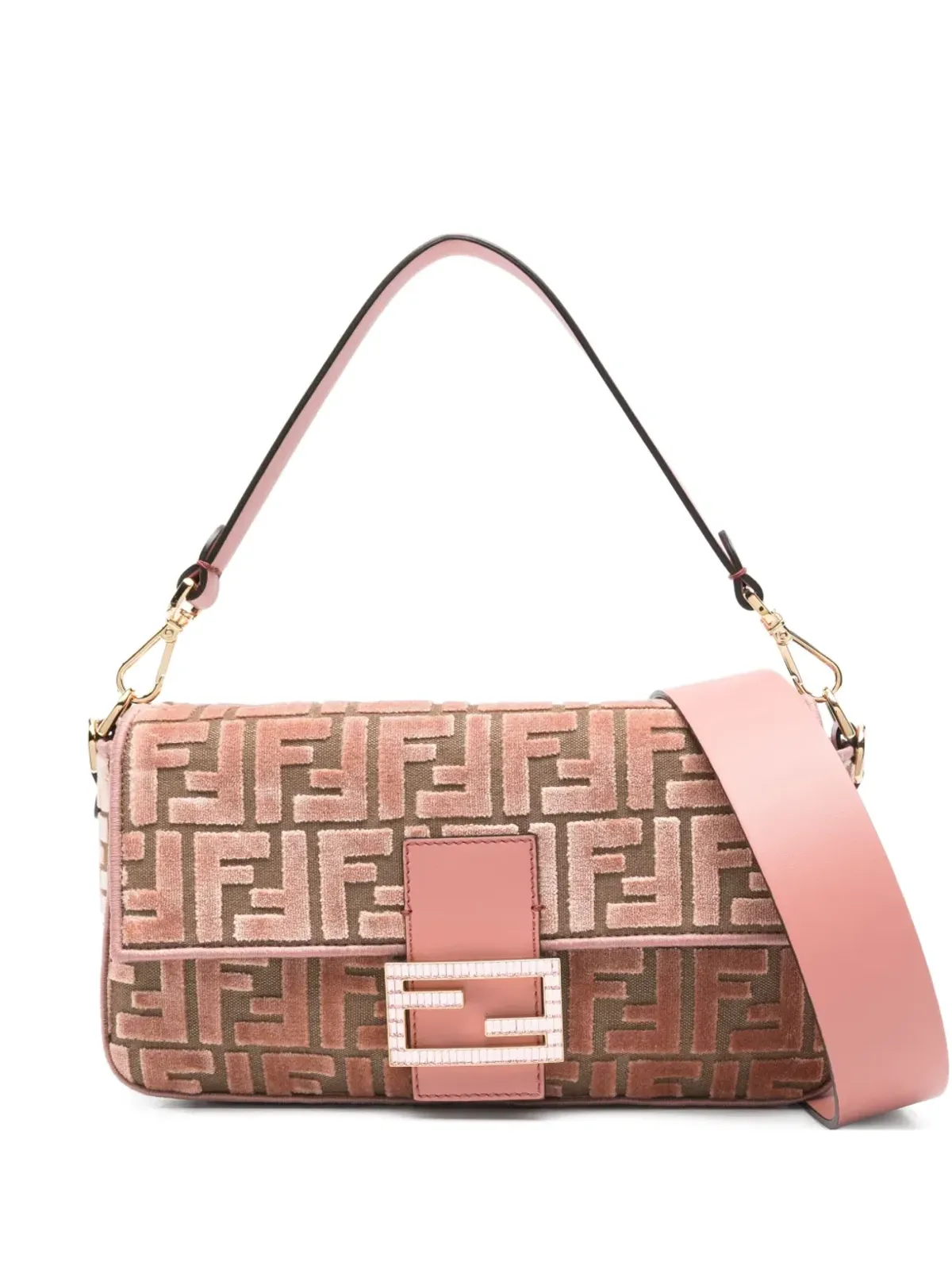 FENDI ミディアム バゲット FFパターン ショルダーバッグ - ブラウン - 画像1