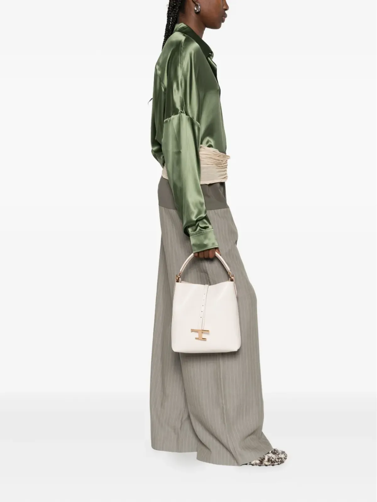 Tod's ミニT ティムレス レザー バケットバッグ - 画像2