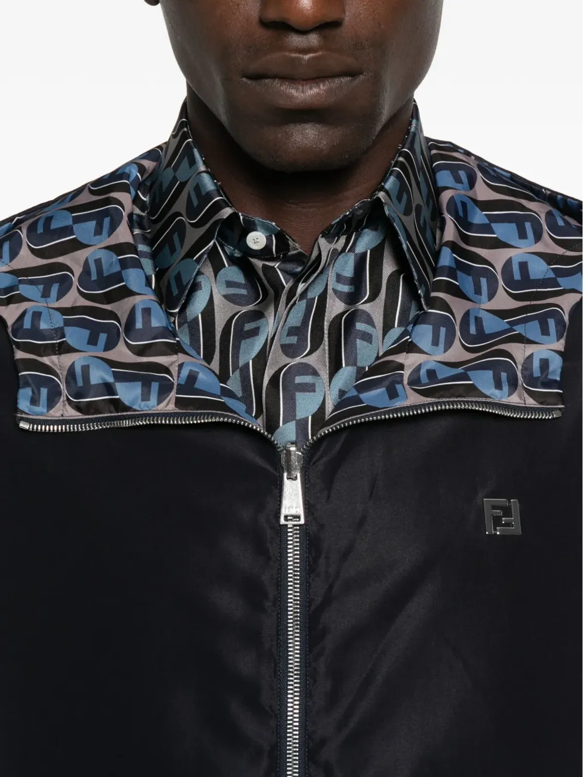 FENDI ロゴプレート付きフーデッドジャケット - 画像5