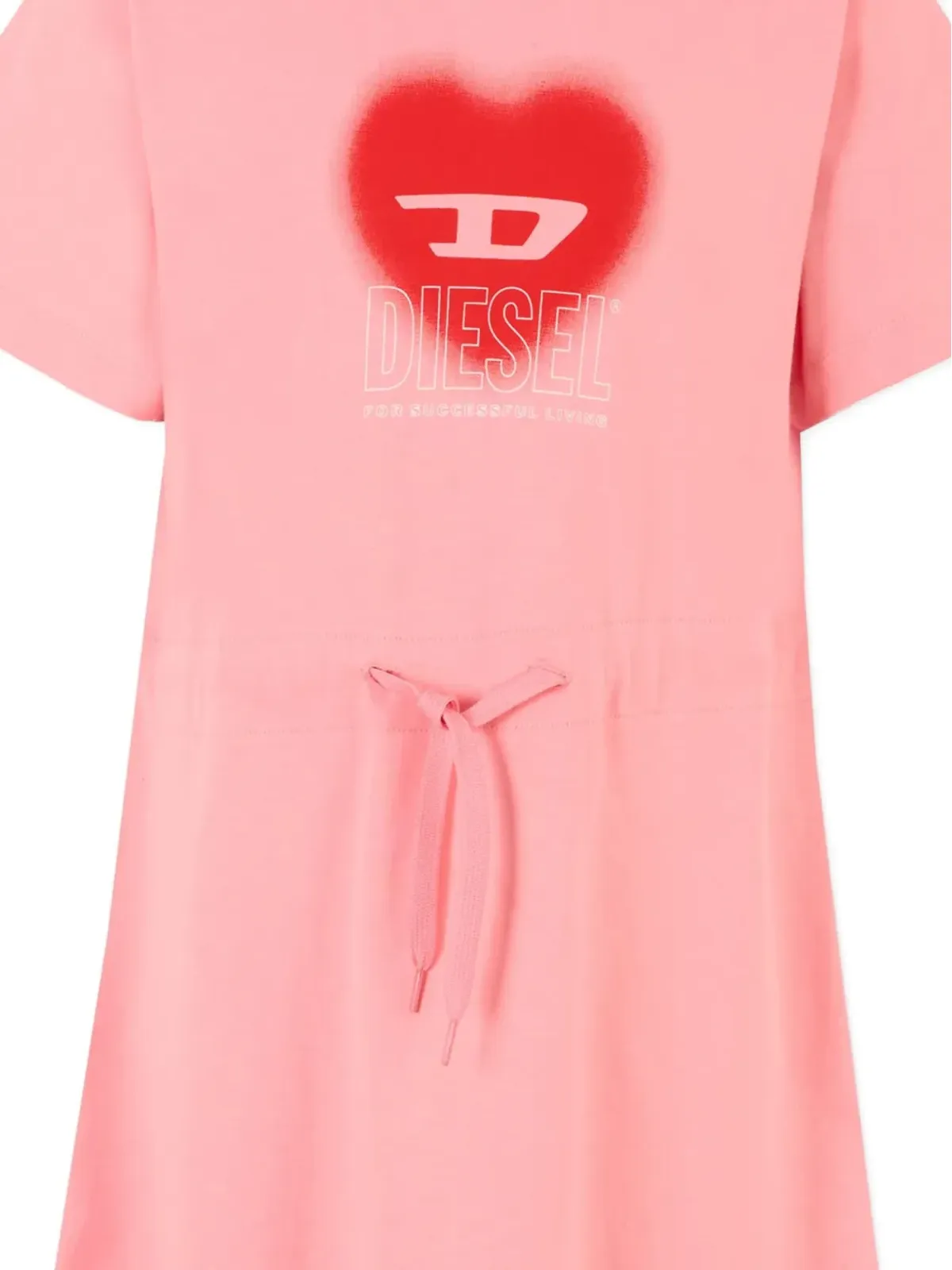 Diesel Kids ハートロゴ ドローコード ウエスト ドレス - 画像3