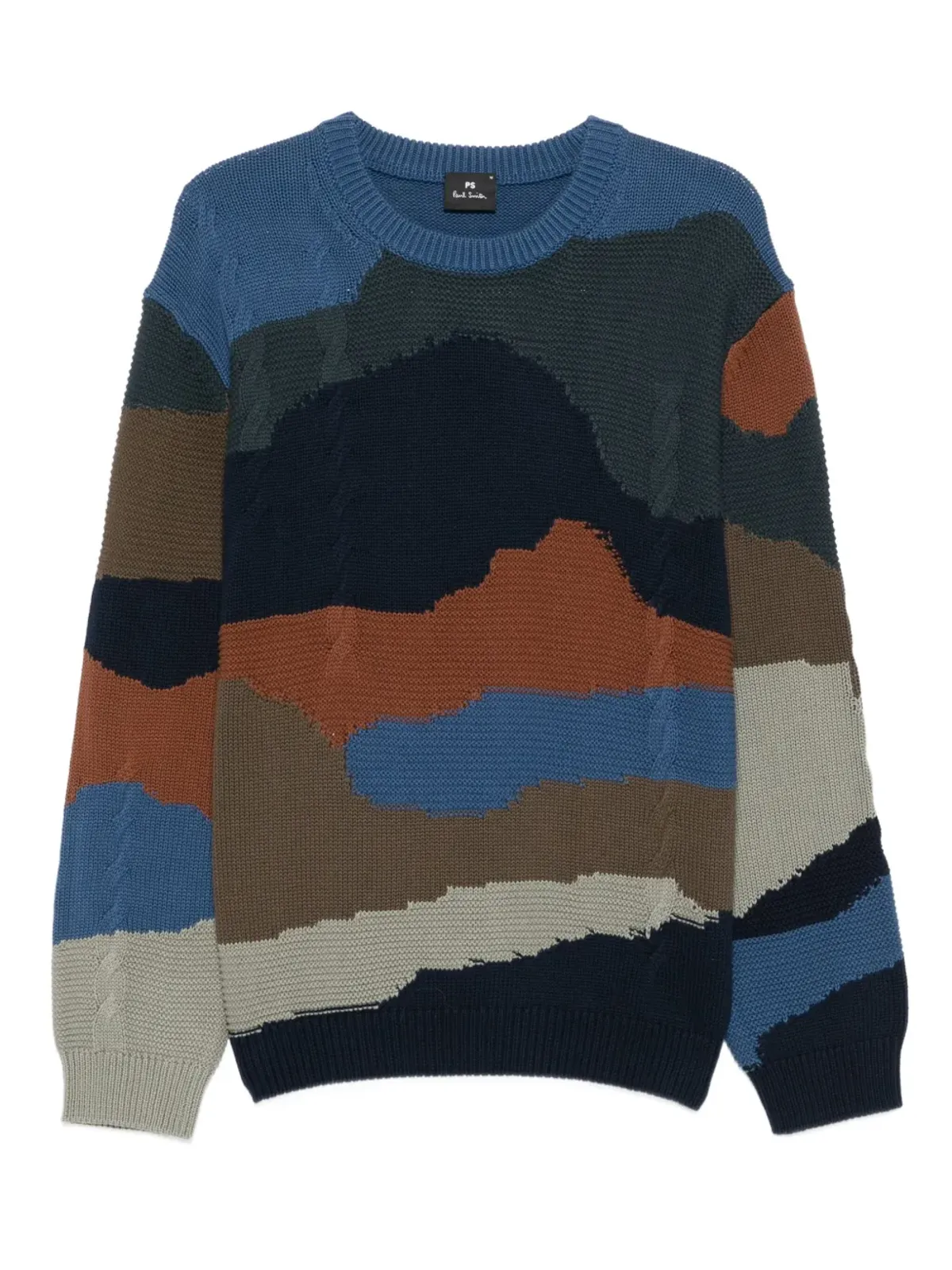 Paul Smith マウンテンズ ケーブルニット カラーブロック セーター - 画像1