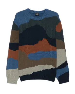 Paul Smith マウンテンズ ケーブルニット カラーブロック セーター - サムネイル1