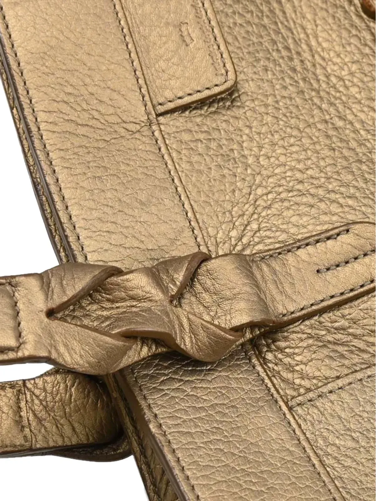 Loewe ビンテージ 2010年代 レザー トートバッグ ゴールド - 画像4