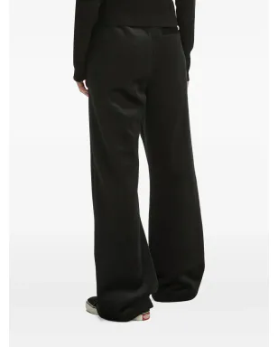CHOCOOLATE heart-emblem ribbed trousers - Black - サムネイル4