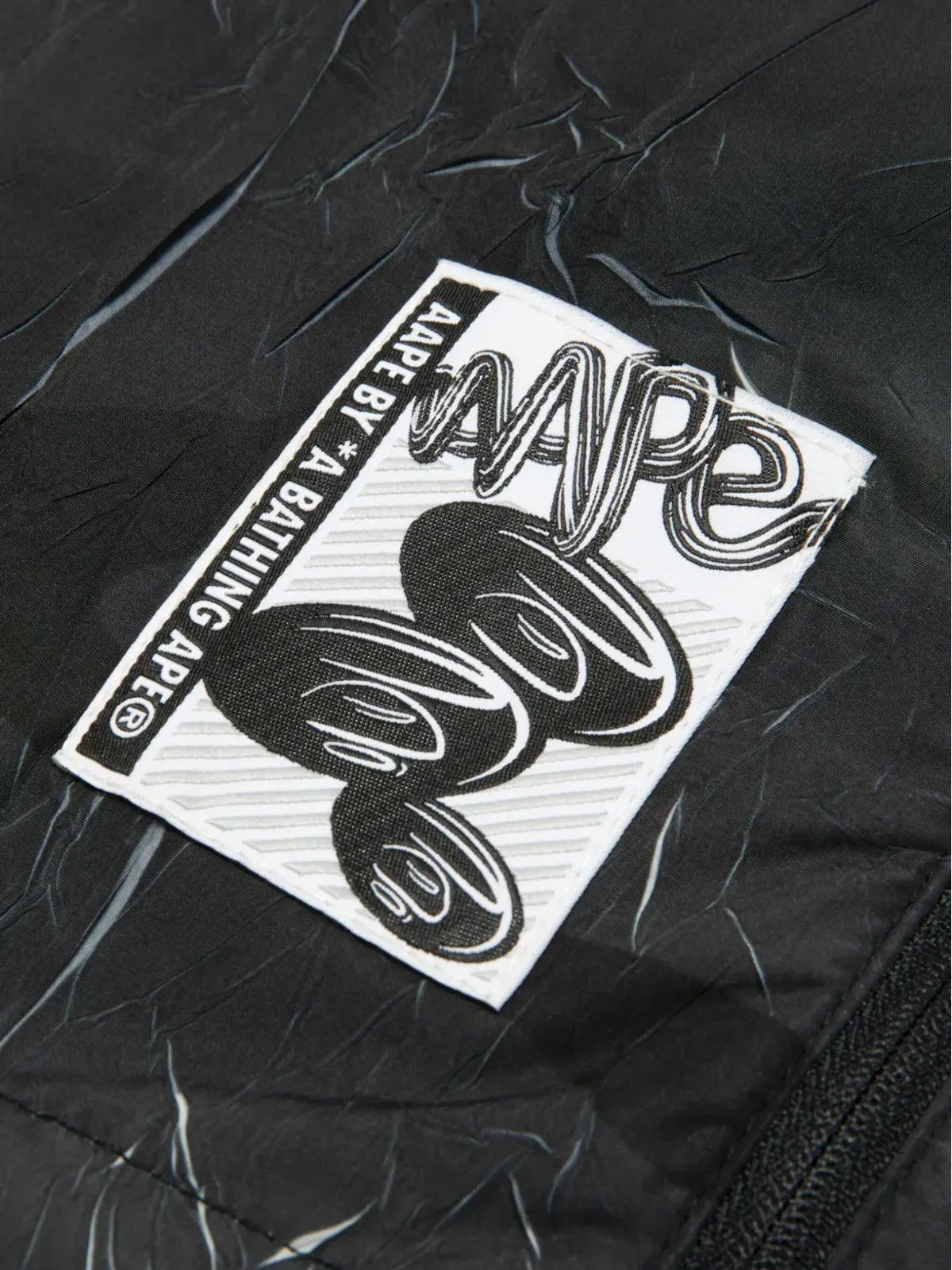 AAPE BY *A BATHING APE® カモフラージュプリント フード付きジャケット - ブラック - 画像3