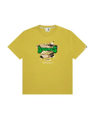 AAPE BY *A BATHING APE® アape Head カモ柄プリント Tシャツ イエロー - サムネイル1