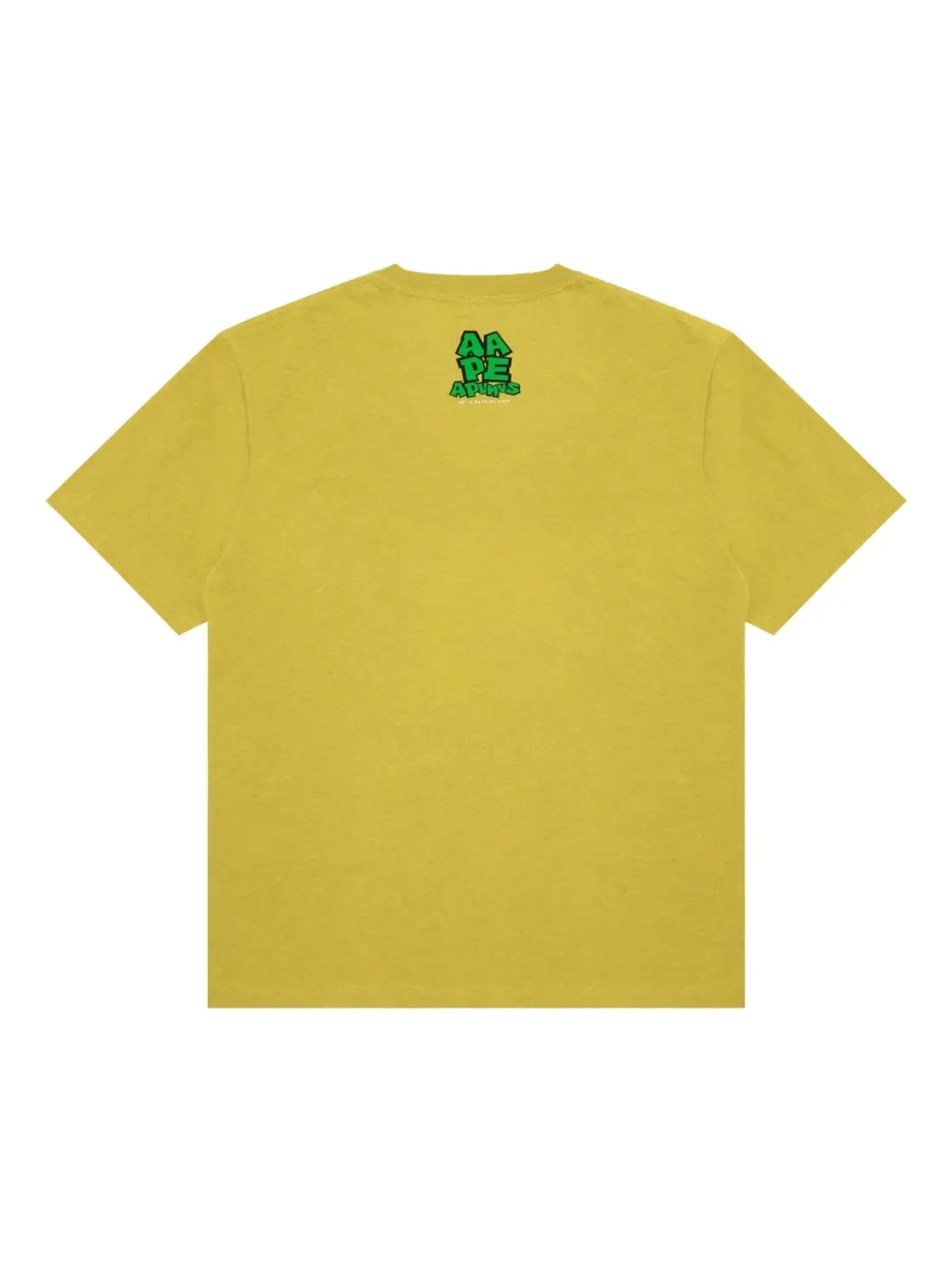 AAPE BY *A BATHING APE® アape Head カモ柄プリント Tシャツ イエロー - 画像2