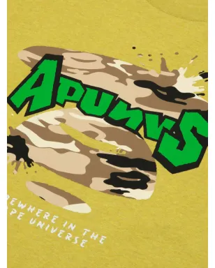 AAPE BY *A BATHING APE® アape Head カモ柄プリント Tシャツ イエロー - サムネイル3