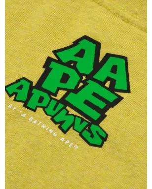 AAPE BY *A BATHING APE® アape Head カモ柄プリント Tシャツ イエロー - サムネイル4