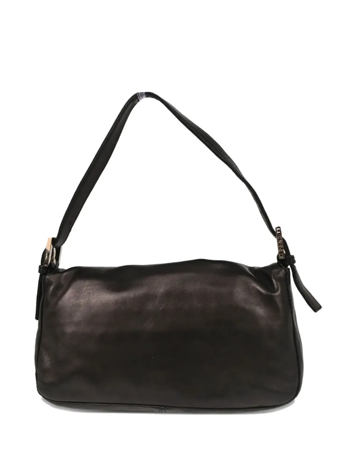 Fendi Pre-Owned 1990年代〜2000年代 レザー フラップ バゲット ハンドバッグ - ブラック - 画像2