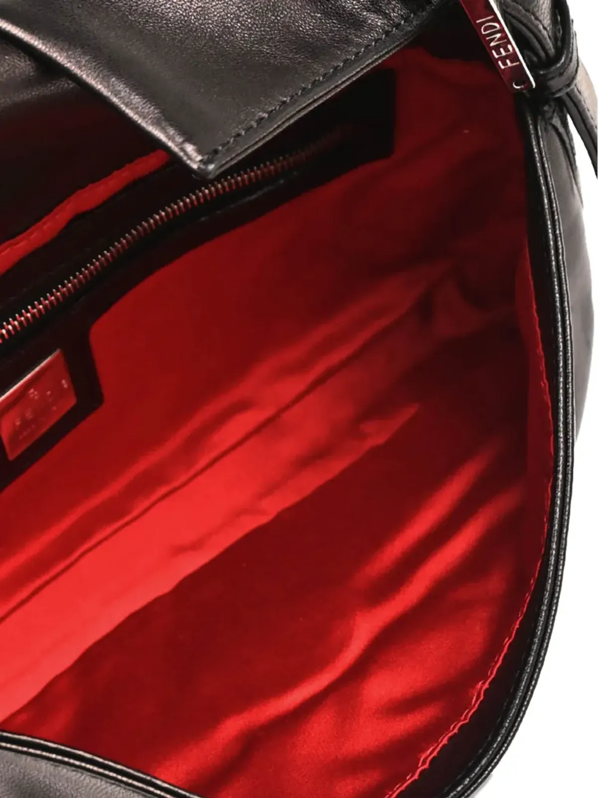 Fendi Pre-Owned 1990年代〜2000年代 レザー フラップ バゲット ハンドバッグ - ブラック - 画像4