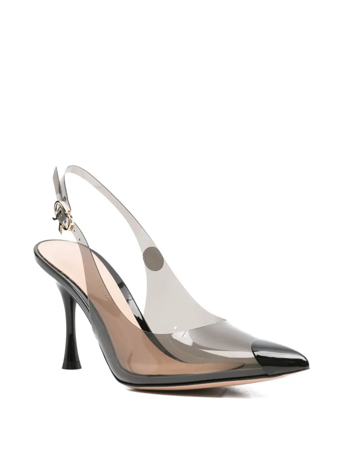 Gianvito Rossi 90mmスリングバック透明パンプス - 画像2