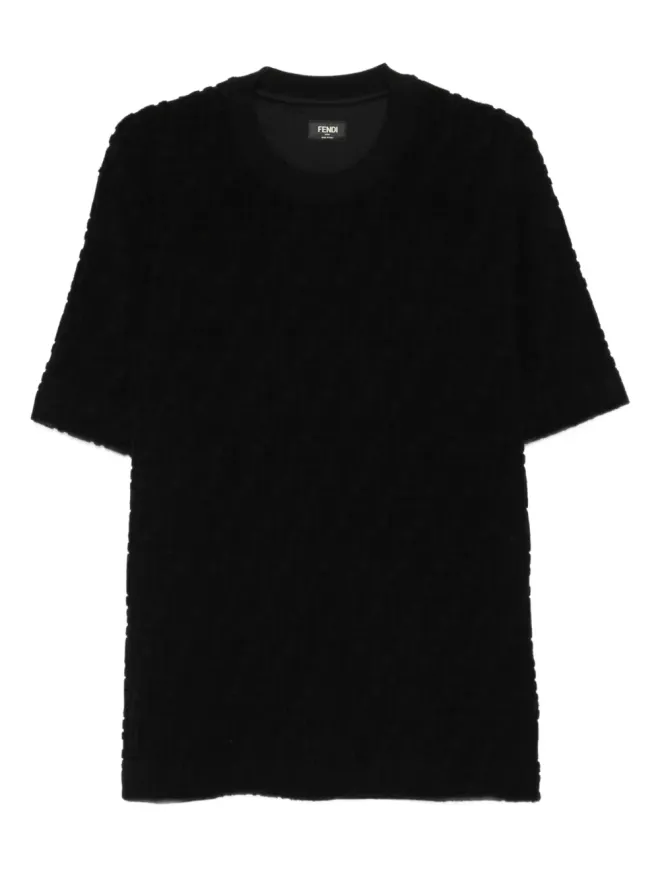 Fendi FENDI テクスチャード クルーネック Tシャツの商品画像