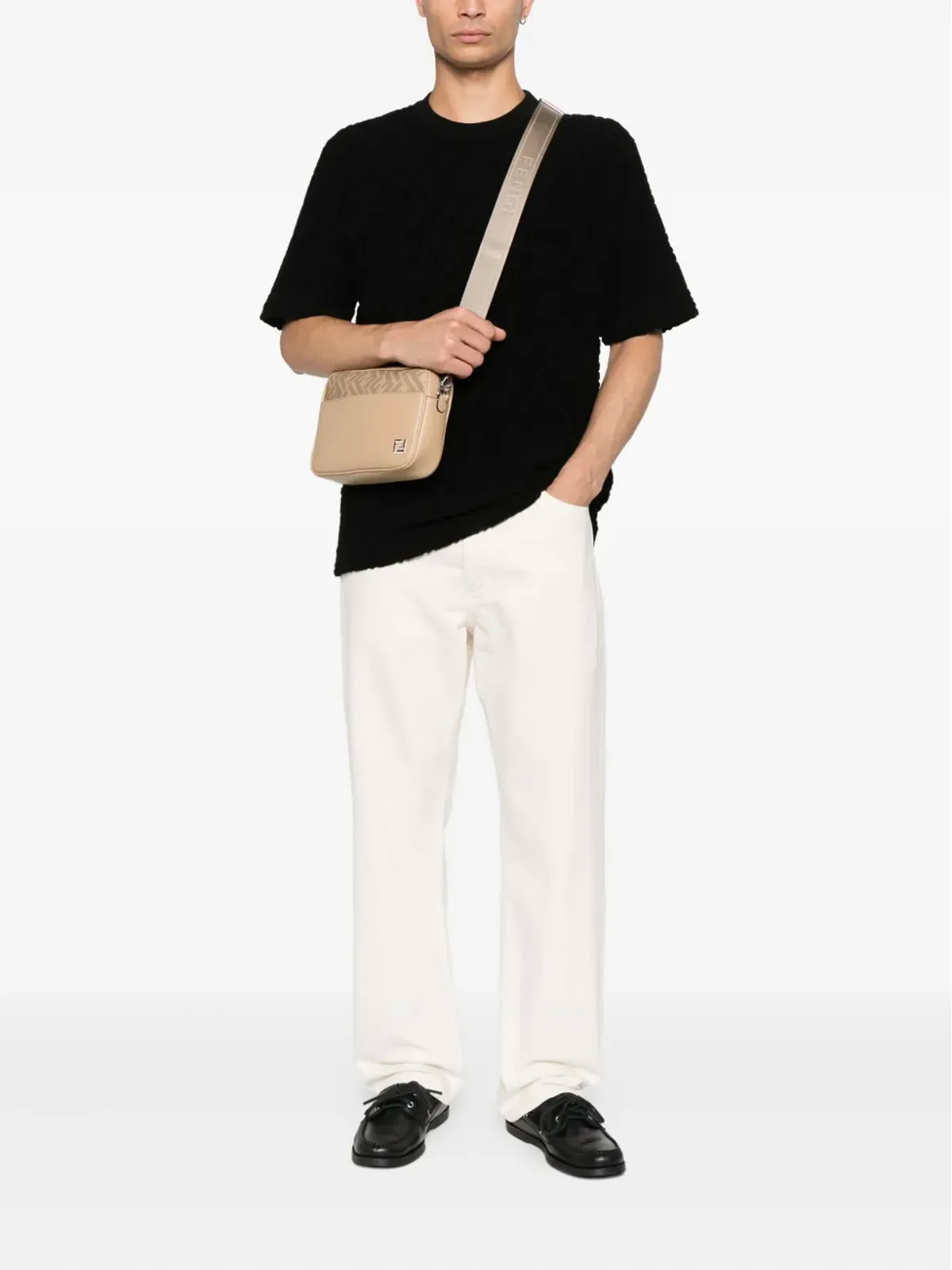 FENDI テクスチャード クルーネック Tシャツ - 画像2
