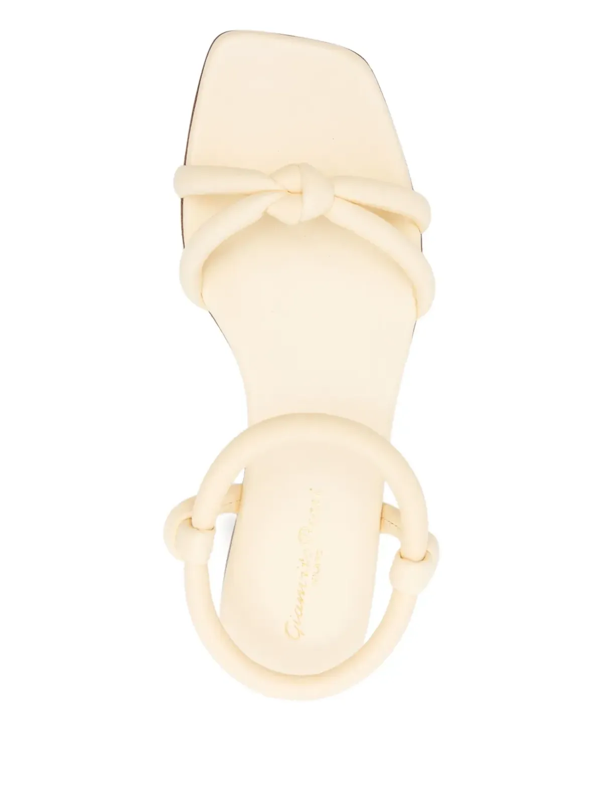 Gianvito Rossi ノット入りアンクルストラップサンダル - 画像4