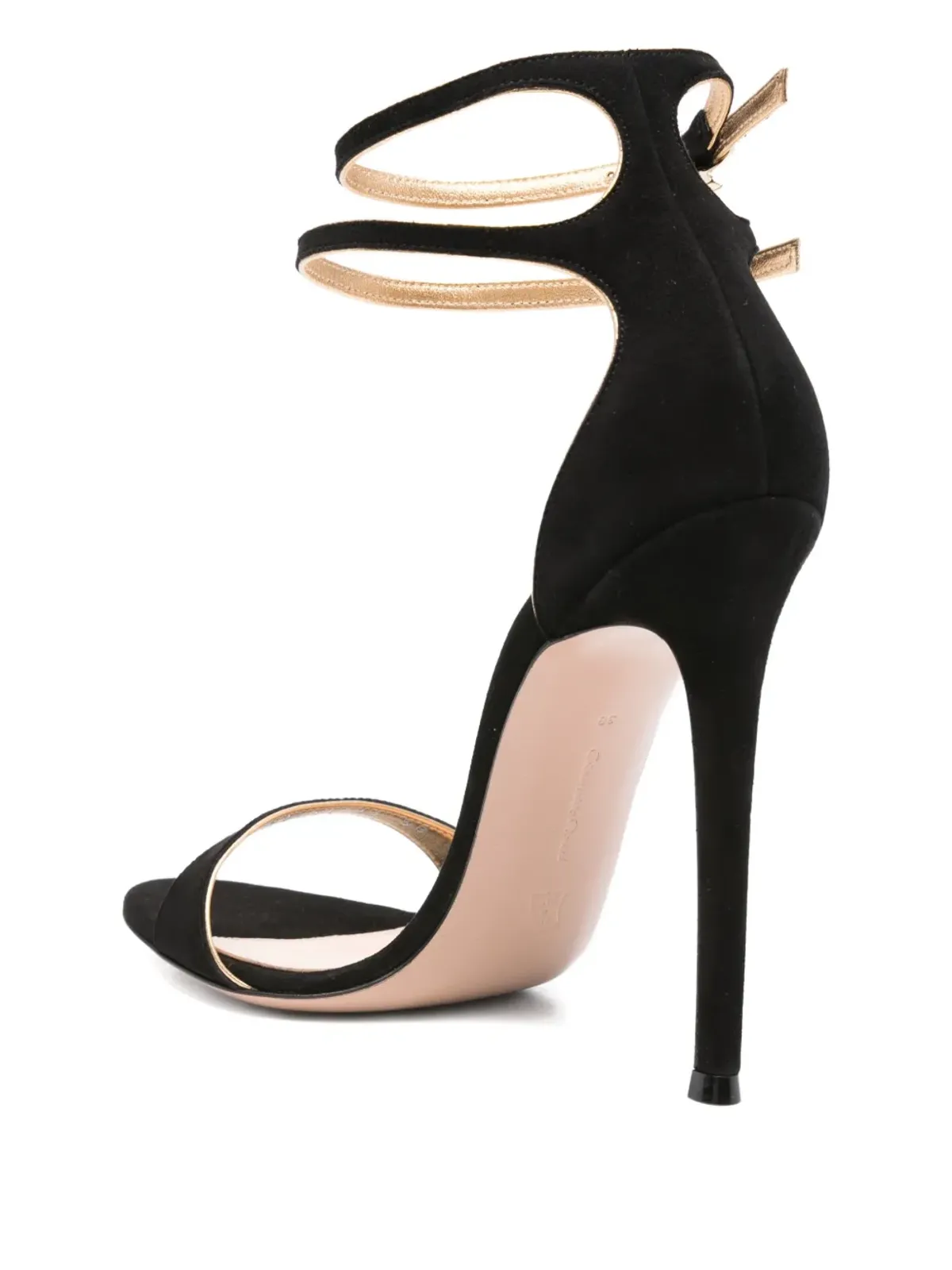 Gianvito Rossi ヴィクトリーヌ ダブルバックル スティレット サンダル - 画像3