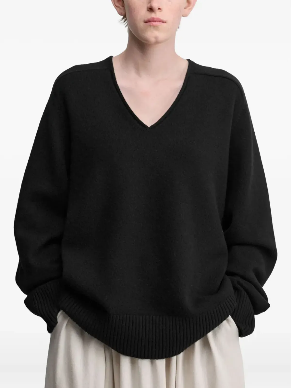 extreme cashmere N°375 Patti セーター - ブラック - 画像3