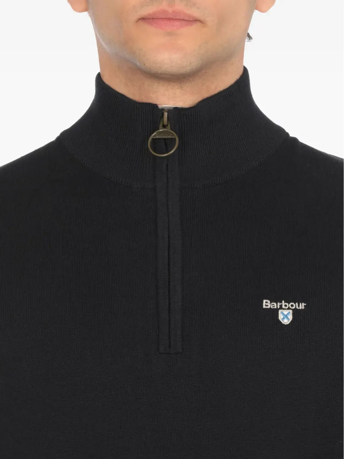 Barbour 半ジップリブトリムセーター - 画像5
