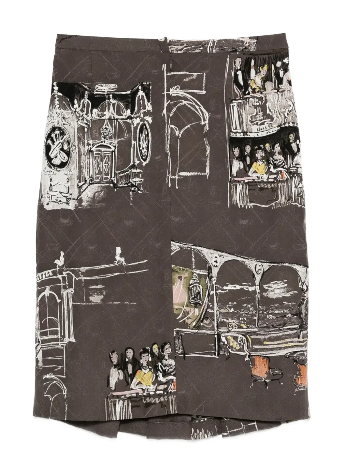 Hermès Pre-Owned プリーツプリントスカート - 画像2