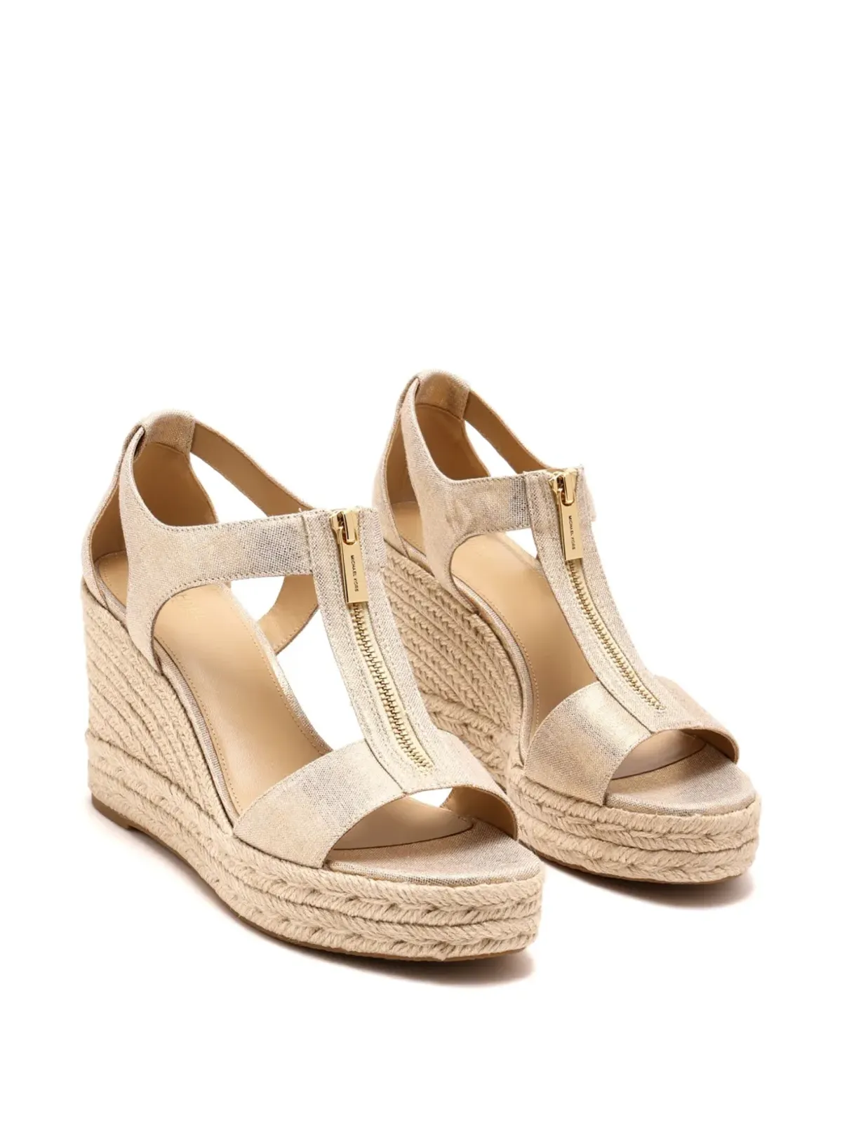 Michael Kors 100mm Berkley ジップフロントTバー エスパドリーユ - 画像2