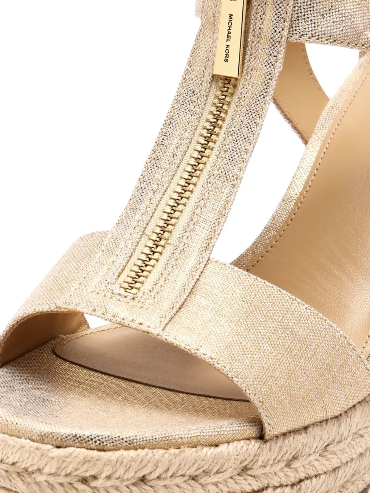 Michael Kors 100mm Berkley ジップフロントTバー エスパドリーユ - 画像3