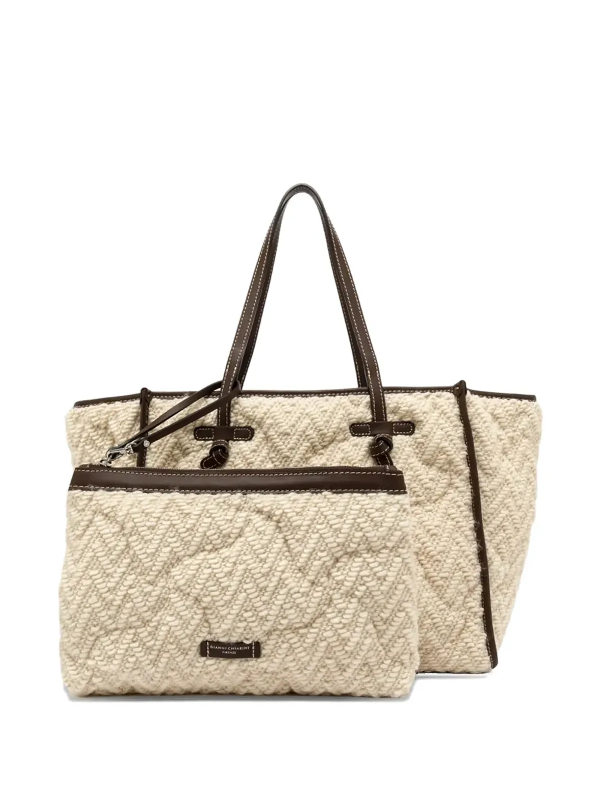 GIANNI CHIARINI Marcella chevron-quilted tote bag - 画像3