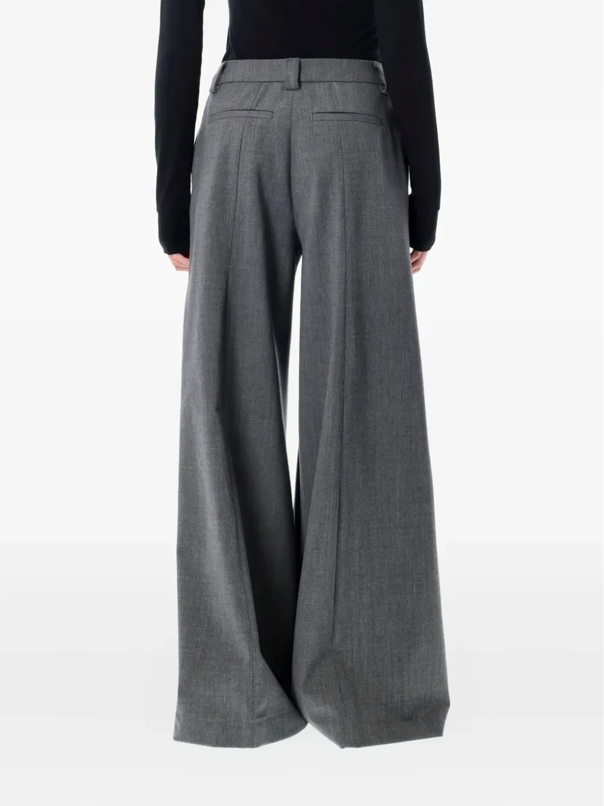 THELATEST pleated wide-leg trousers - Grey - 画像2